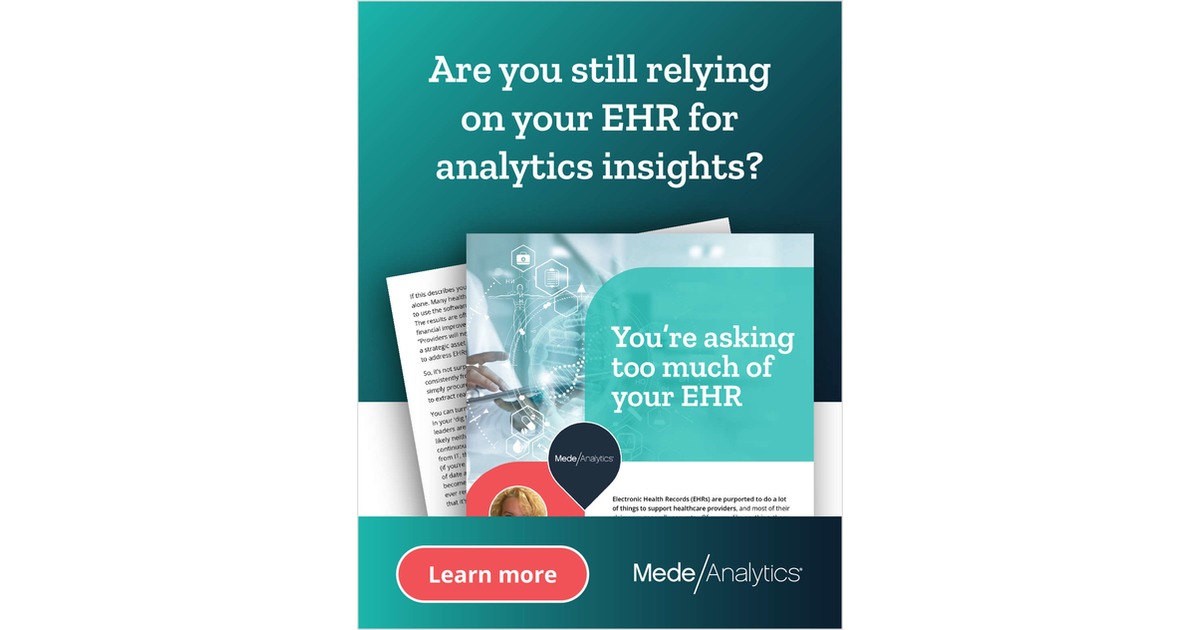 Don't force a square peg into a round hole! Let analytics do the work your EHR was never designed to do.