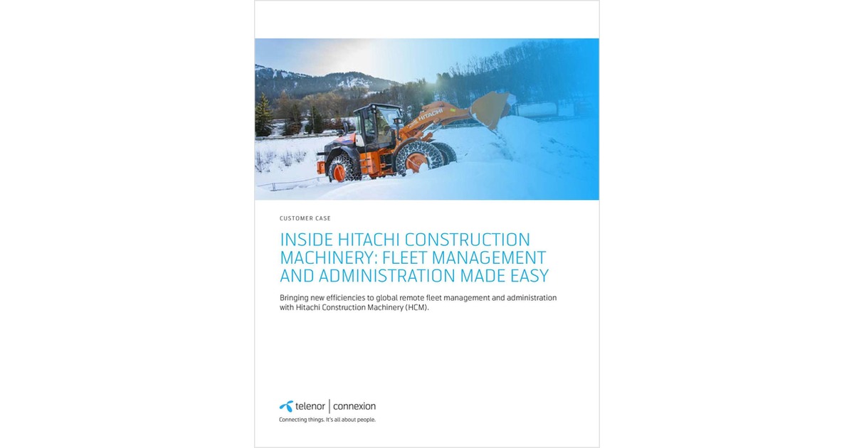 IoT case: Remote monitoring +300,000 heavy machines across 140 countries