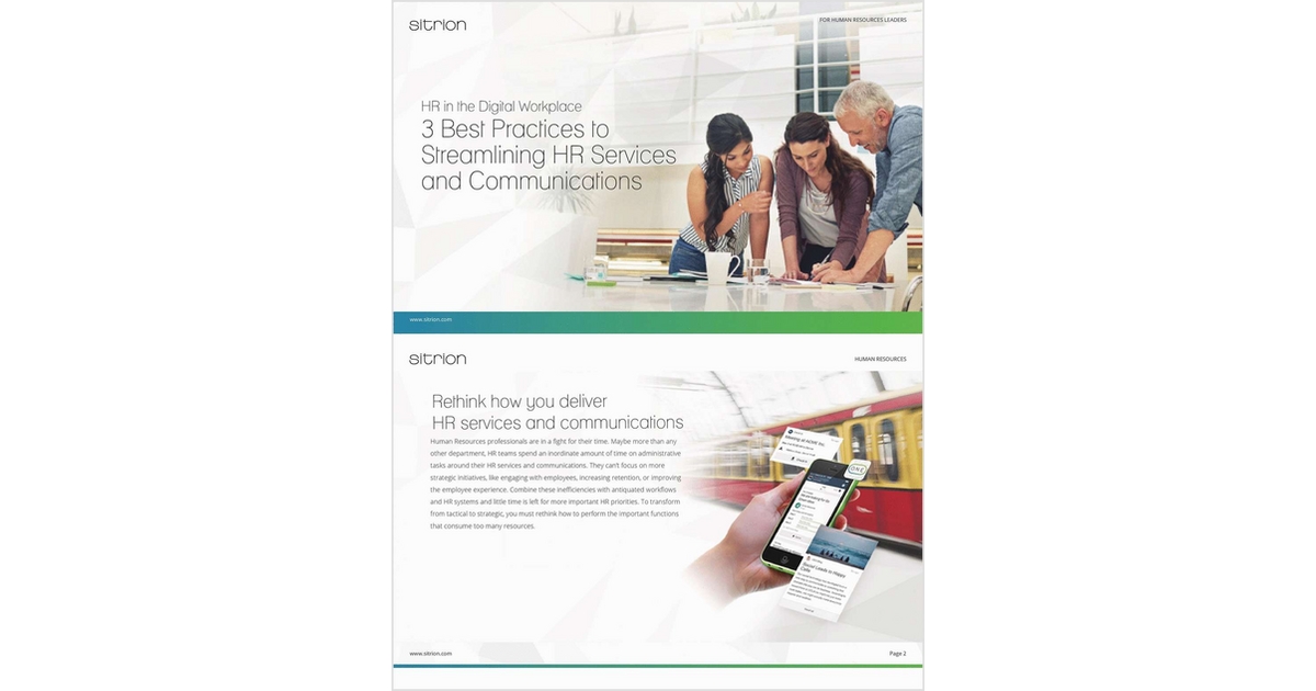3 Best Practices to Streamlining HR Services and Communications