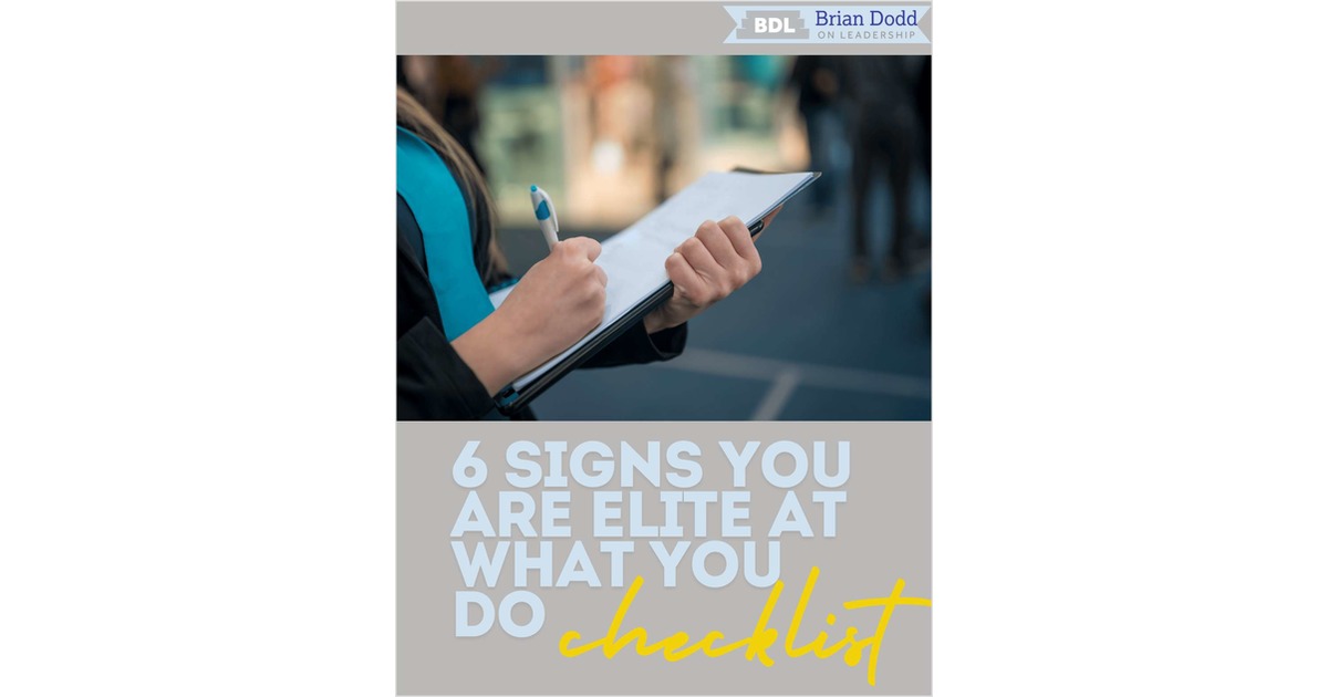 6 Signs You Are Elite At What You Do Checklist