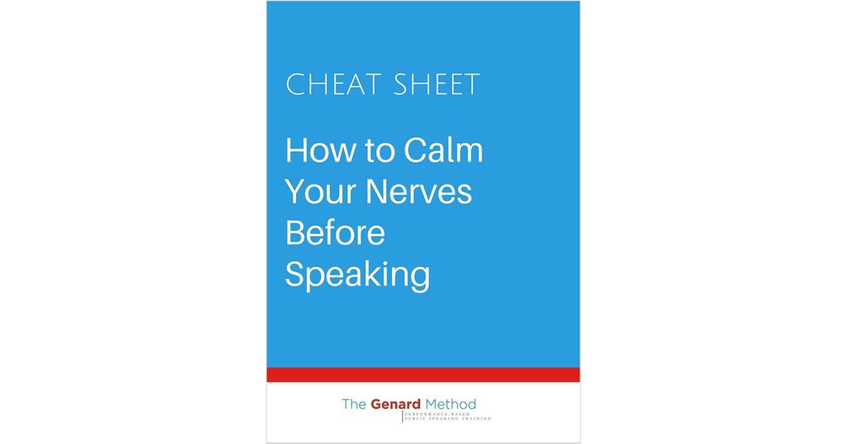 How to Calm Your Nerves Before Speaking