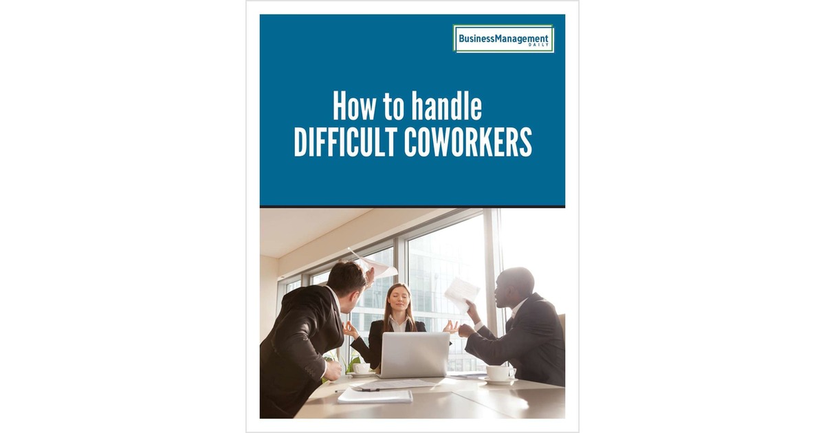 How to Handle Difficult Coworkers
